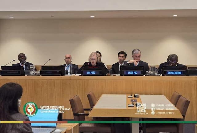 MISSÃO DE OBSERVADOR PERMANENTE DA CEDEAO JUNTO DAS NAÇÕES UNIDAS PARTICIPA NA REUNIÃO A NÍVEL DE EMBAIXADORES DA CONFIGURAÇÃO DA COMISSÃO DE CONSOLIDAÇÃO DA PAZ DA ONU SOBRE A GUINÉ BISSAU.